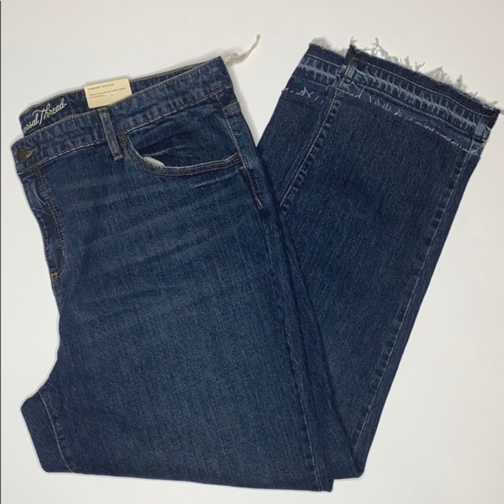 - NWT Universal Thread Raw Hem Boyfriend Jeans